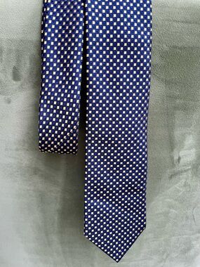 Stafford Men's Silk Tie Blue Gold Michigan Wolverine Biff